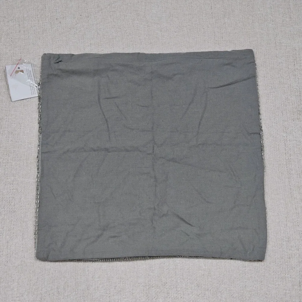 NWT Pottery Barn Accents Beaded Ombre Pillow Cover 18x18